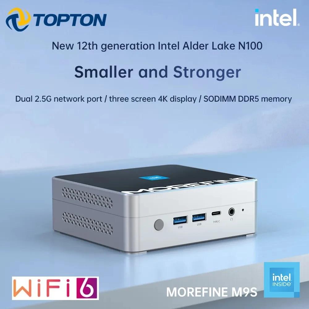 Morefine  ̴ PC, 12  M9S N100, DDR5 4800MHz NVMe, ޴ ̹ ǻ,  2.5G LAN,  11, 3x4K NUC, HTPC, WiFi6